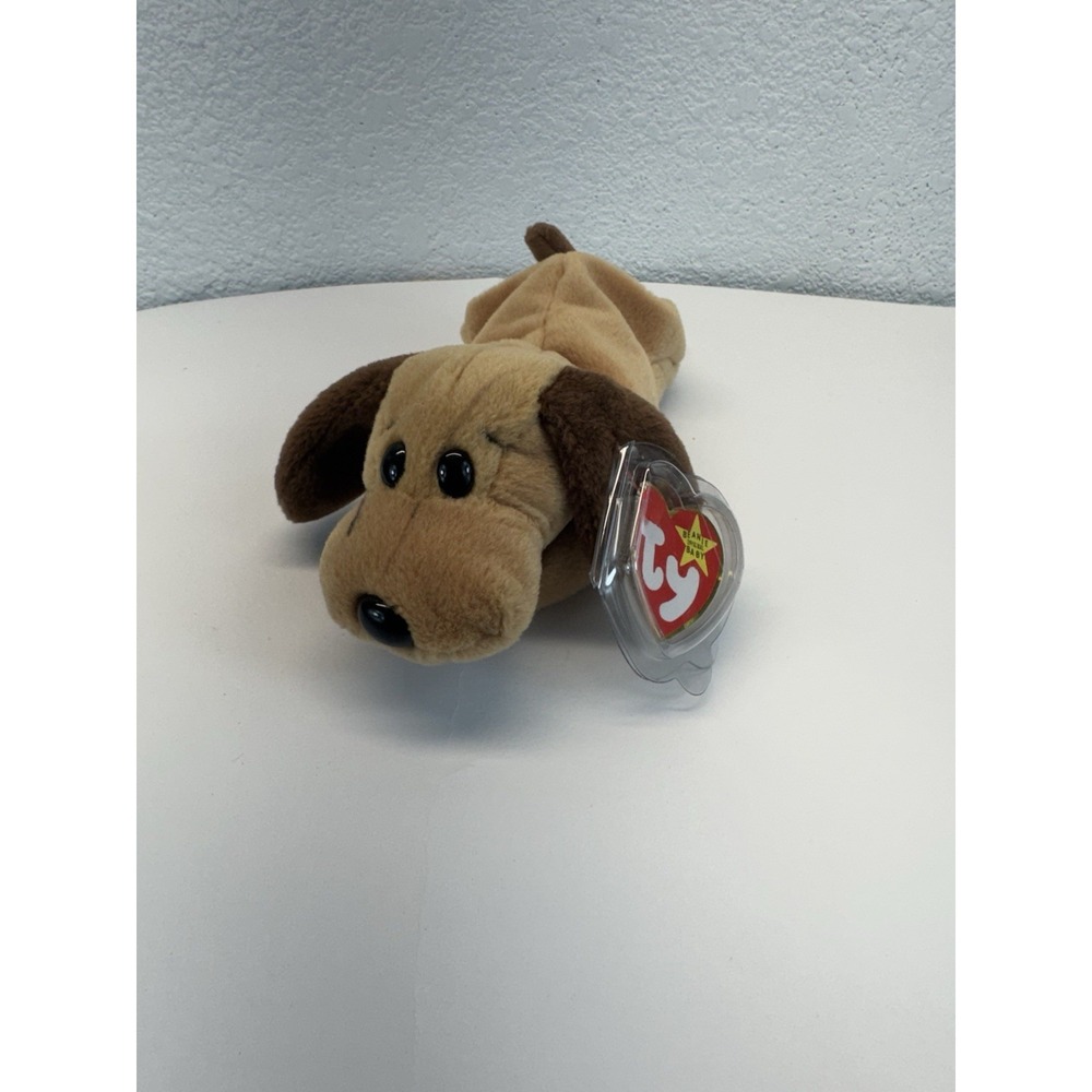 Ty Beanie Babies Bones the Dog 1994 Retired PVC Pellets Style 4001 Vintage Plush